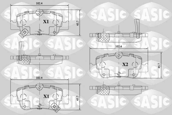 Sasic 6216110 - Комплект спирачно феродо, дискови спирачки vvparts.bg