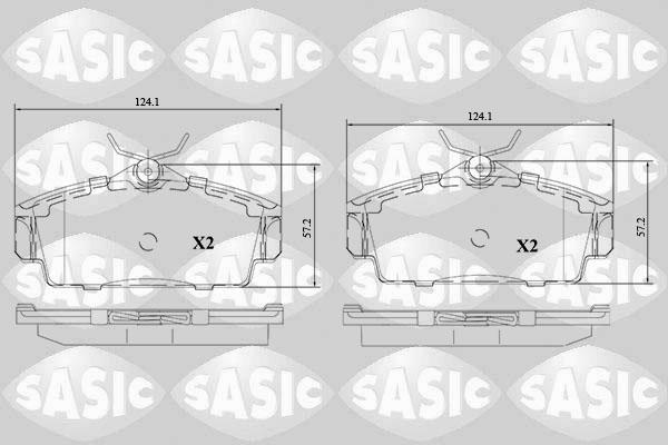 Sasic 6216117 - Комплект спирачно феродо, дискови спирачки vvparts.bg