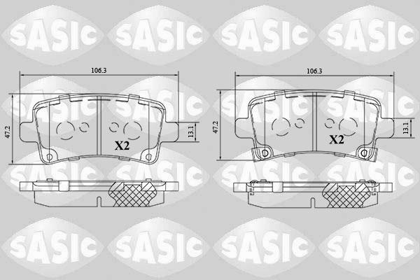 Sasic 6216189 - Комплект спирачно феродо, дискови спирачки vvparts.bg