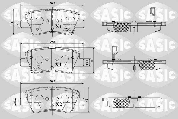 Sasic 6216183 - Комплект спирачно феродо, дискови спирачки vvparts.bg
