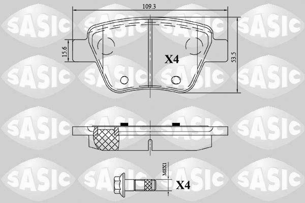 Sasic 6216187 - Комплект спирачно феродо, дискови спирачки vvparts.bg