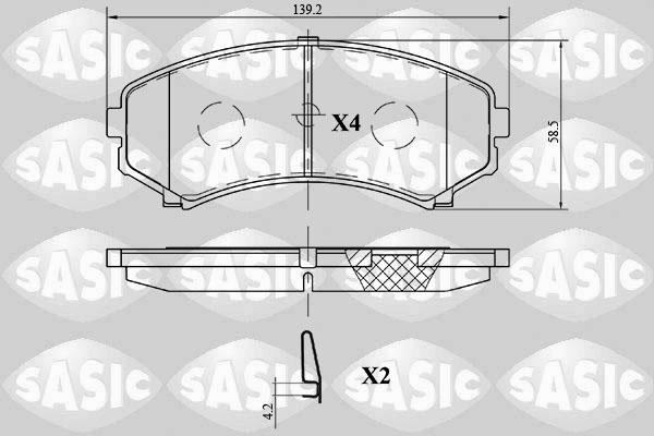 Sasic 6216138 - Комплект спирачно феродо, дискови спирачки vvparts.bg