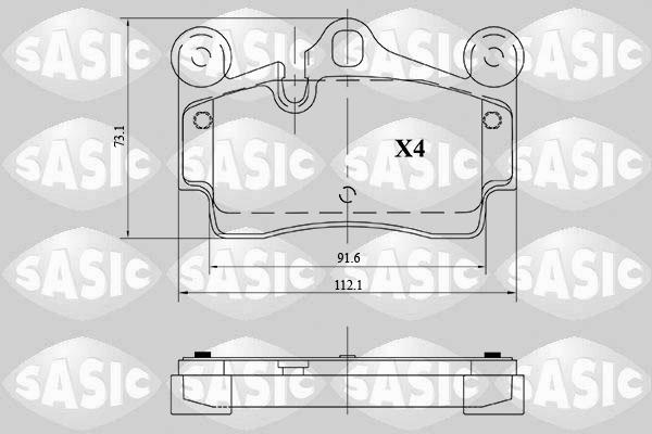 Sasic 6216127 - Комплект спирачно феродо, дискови спирачки vvparts.bg