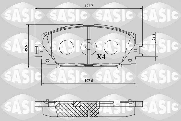 Sasic 6216201 - Комплект спирачно феродо, дискови спирачки vvparts.bg