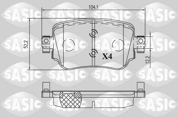 Sasic 6216217 - Комплект спирачно феродо, дискови спирачки vvparts.bg