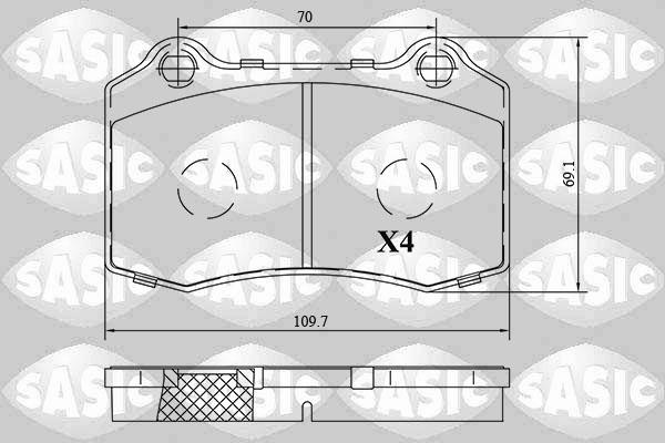 Sasic 6210093 - Комплект спирачно феродо, дискови спирачки vvparts.bg