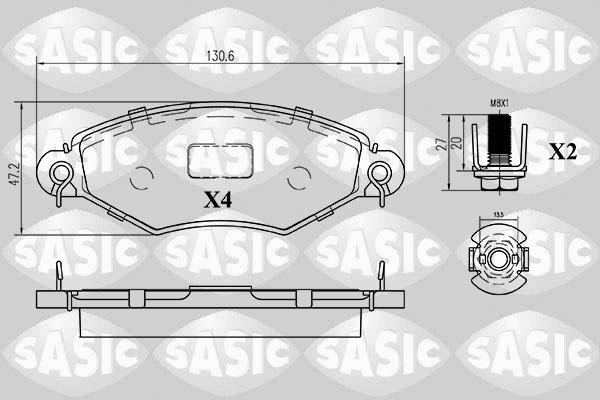 Sasic 6210033 - Комплект спирачно феродо, дискови спирачки vvparts.bg