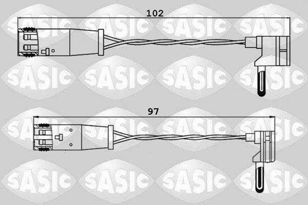 Sasic 6236033 - Предупредителен контактен сензор, износване на накладките vvparts.bg