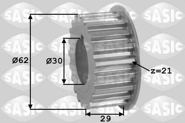 Sasic 1600001 - Зъбно колело, колянов вал vvparts.bg