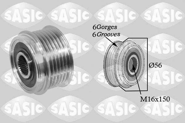 Sasic 1676020 - Ремъчна шайба, генератор vvparts.bg