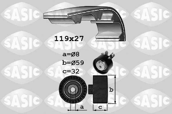 Sasic 1754026 - Комплект ангренажен ремък vvparts.bg