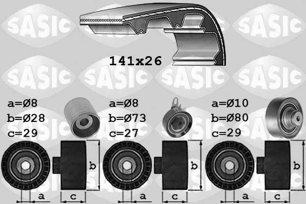 Sasic 1756049 - Комплект ангренажен ремък vvparts.bg