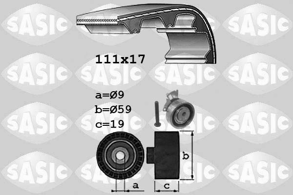 Sasic 1756061 - Комплект ангренажен ремък vvparts.bg