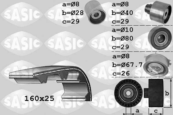 Sasic 1756068 - Комплект ангренажен ремък vvparts.bg