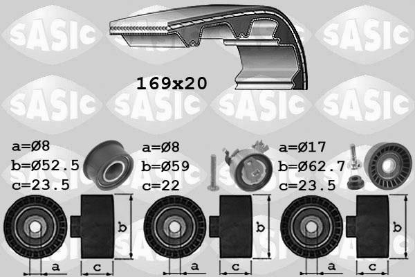 Sasic 1756067 - Комплект ангренажен ремък vvparts.bg