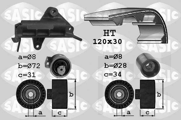 Sasic 1756019 - Комплект ангренажен ремък vvparts.bg