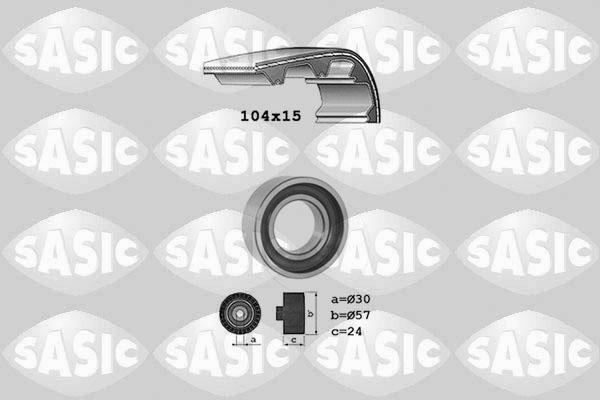 Sasic 1756015 - Комплект ангренажен ремък vvparts.bg