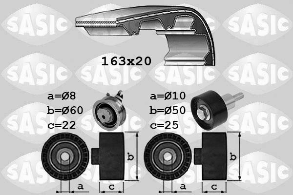 Sasic 1756081 - Комплект ангренажен ремък vvparts.bg