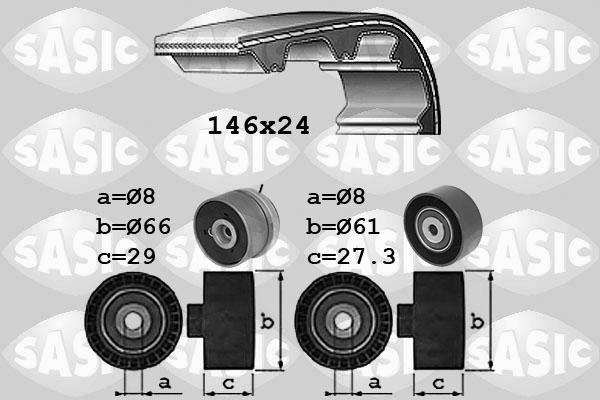 Sasic 1756083 - Комплект ангренажен ремък vvparts.bg