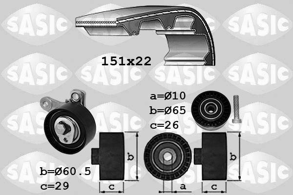 Sasic 1756082 - Комплект ангренажен ремък vvparts.bg