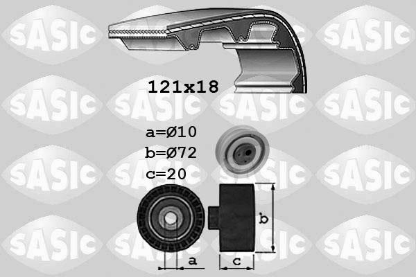 Sasic 1756039 - Комплект ангренажен ремък vvparts.bg