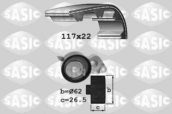 Sasic 1756034 - Комплект ангренажен ремък vvparts.bg