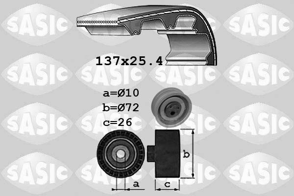 Sasic 1756035 - Комплект ангренажен ремък vvparts.bg