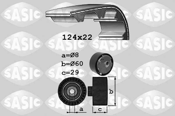 Sasic 1756029 - Комплект ангренажен ремък vvparts.bg