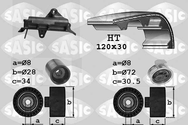 Sasic 1756020 - Комплект ангренажен ремък vvparts.bg