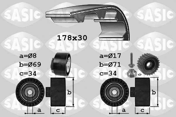 Sasic 1756022 - Комплект ангренажен ремък vvparts.bg