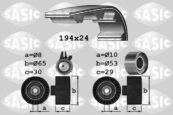 Sasic 1756027 - Комплект ангренажен ремък vvparts.bg