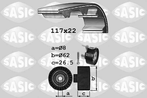 Sasic 1756079 - Комплект ангренажен ремък vvparts.bg