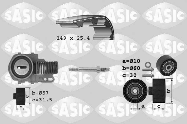 Sasic 1750004 - Комплект ангренажен ремък vvparts.bg
