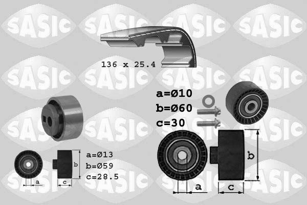 Sasic 1750005 - Комплект ангренажен ремък vvparts.bg