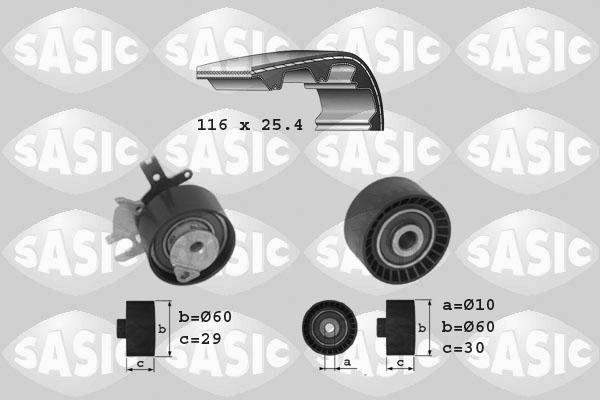 Sasic 1750014 - Комплект ангренажен ремък vvparts.bg