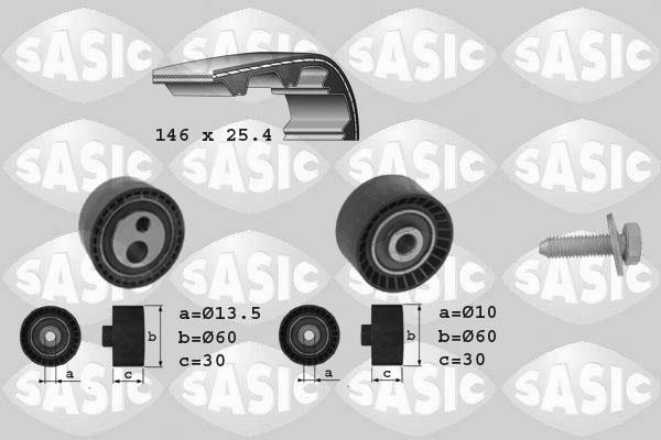 Sasic 1750013 - Комплект ангренажен ремък vvparts.bg