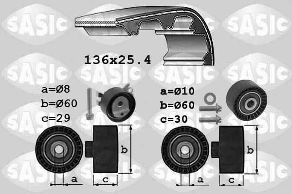 Sasic 1750036 - Комплект ангренажен ремък vvparts.bg