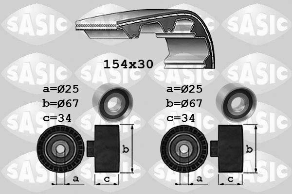 Sasic 1750037 - Комплект ангренажен ремък vvparts.bg