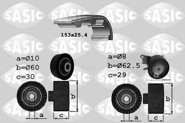 Sasic 1750028 - Комплект ангренажен ремък vvparts.bg