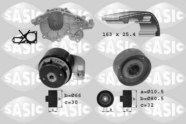 Sasic 3904001 - Водна помпа+ к-кт ангренажен ремък vvparts.bg