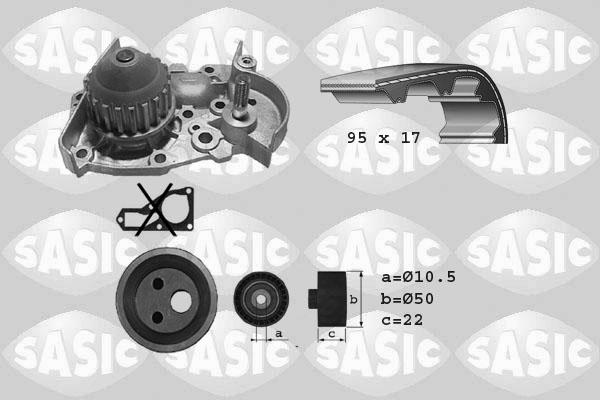 Sasic 3904002 - Водна помпа+ к-кт ангренажен ремък vvparts.bg