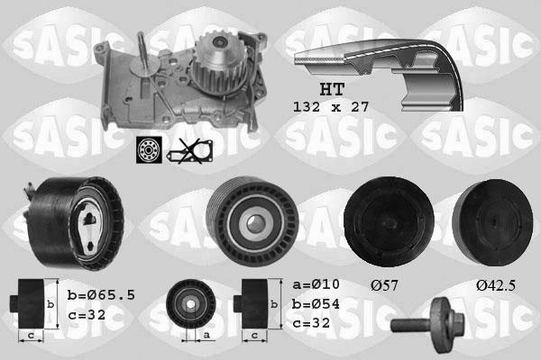 Sasic 3904011 - Водна помпа+ к-кт ангренажен ремък vvparts.bg