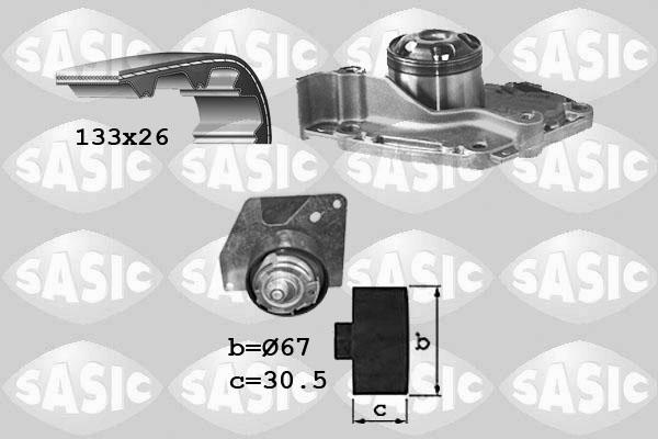 Sasic 3904030 - Водна помпа+ к-кт ангренажен ремък vvparts.bg