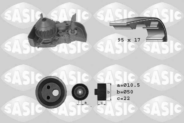 Sasic 3904025 - Водна помпа+ к-кт ангренажен ремък vvparts.bg