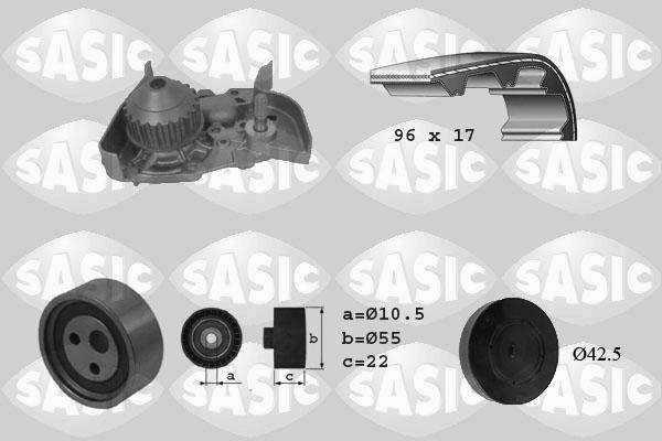 Sasic 3904023 - Водна помпа+ к-кт ангренажен ремък vvparts.bg