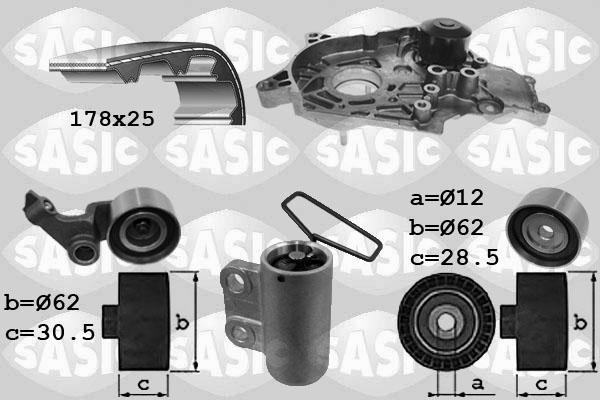 Sasic 3906094 - Водна помпа+ к-кт ангренажен ремък vvparts.bg