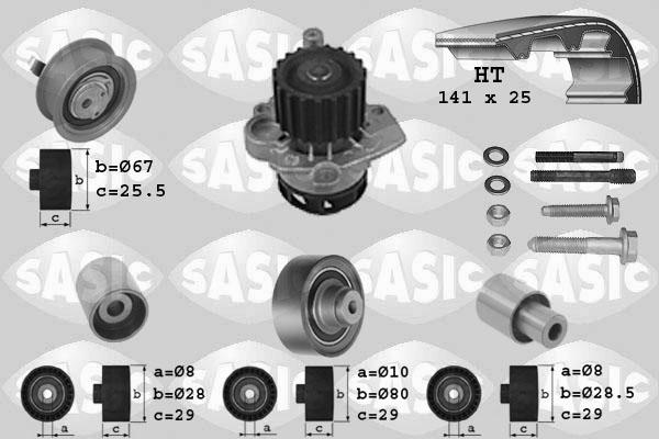 Sasic 3906090 - Водна помпа+ к-кт ангренажен ремък vvparts.bg