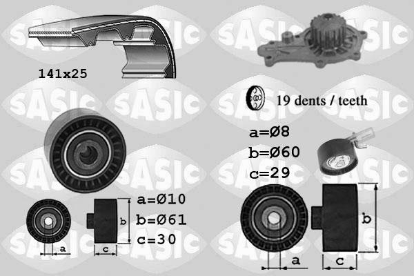 Sasic 3906097 - Водна помпа+ к-кт ангренажен ремък vvparts.bg