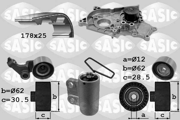 Sasic 3906040 - Водна помпа+ к-кт ангренажен ремък vvparts.bg