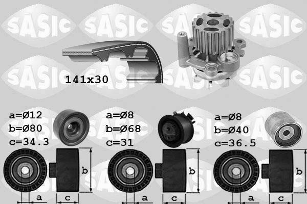 Sasic 3906053 - Водна помпа+ к-кт ангренажен ремък vvparts.bg